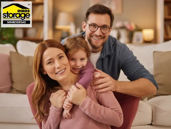 Familia feliz con su hijita