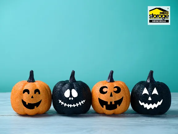 Minibodegas para guardar decoración de Halloween